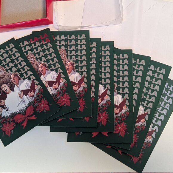 Star Wars Caroling Holiday Cards Princess Leia Chewbacca Luke Han Christmas 9 Ct - Picture 3 of 7